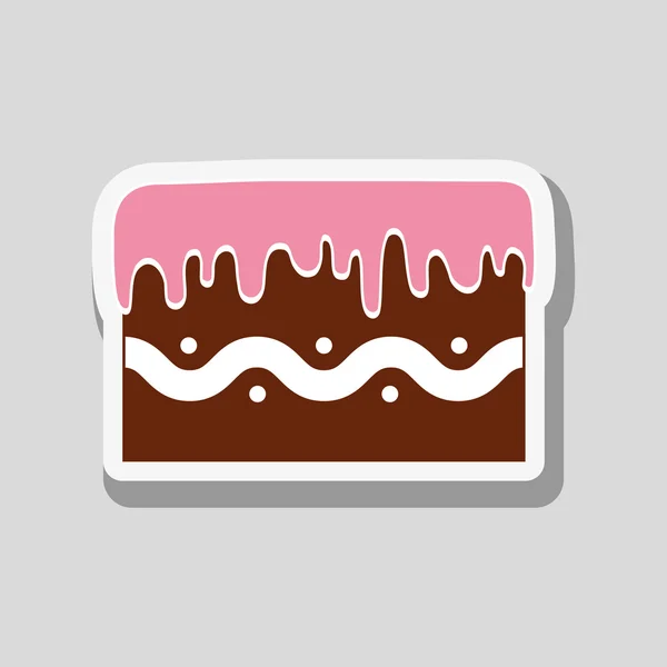 Design icône gâteau, illustration vectorielle — Image vectorielle