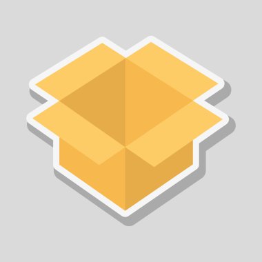 kutusu simgesi tasarım, vektör çizim