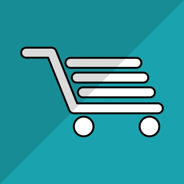 Shopping cart design, vector illustratie — Stockvector