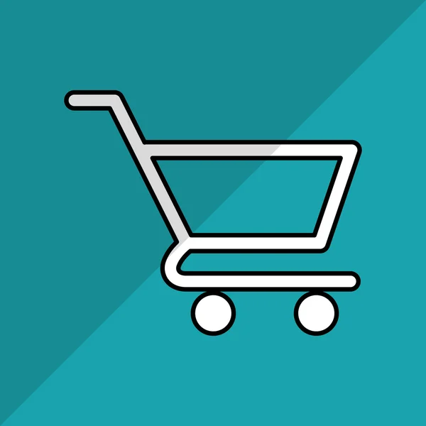 Shopping cart design, vector illustratie — Stockvector