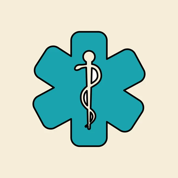 Caduceus pictogram ontwerp, vectorillustratie, vector illustratie — Stockvector