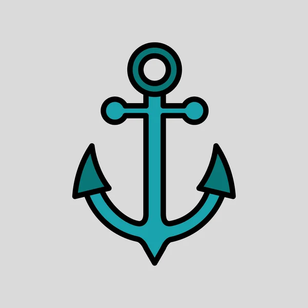 Anchor icon design, illustrazione vettoriale — Vettoriale Stock