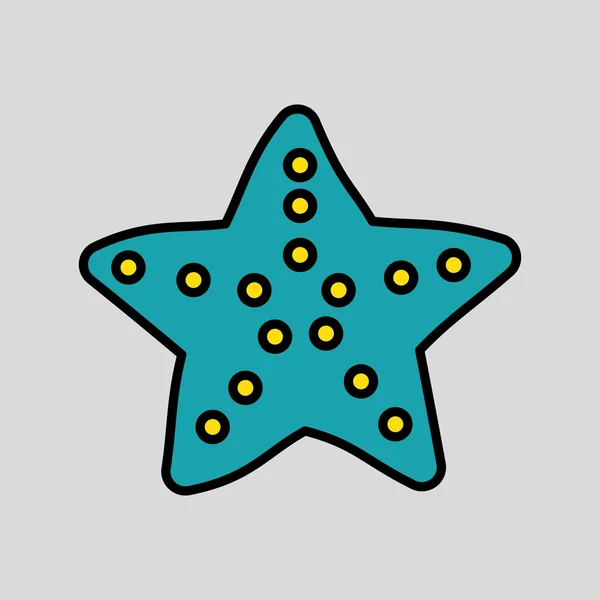 Diseño de estrellas de mar, ilustración vectorial — Vector de stock