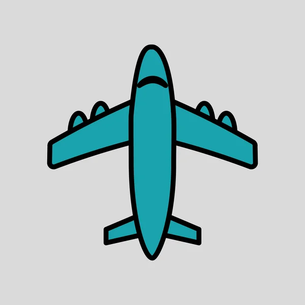 Vliegtuig pictogram ontwerp, vectorillustratie — Stockvector