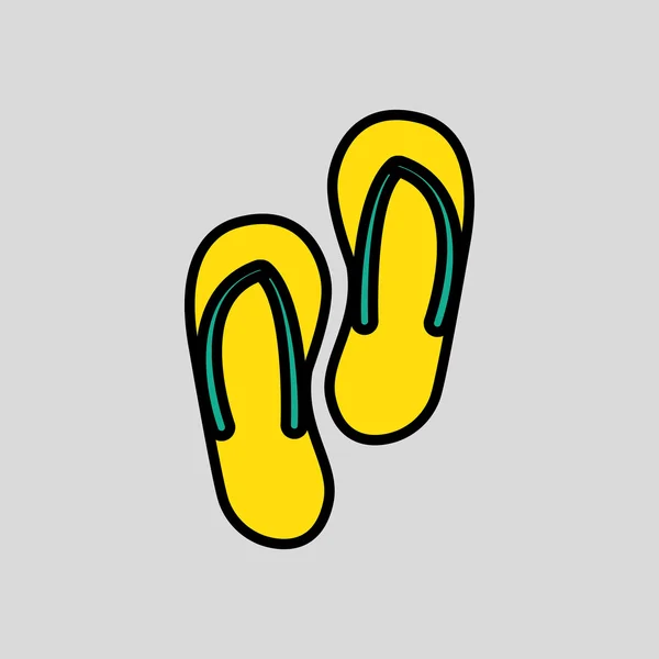 Sandálias ícone design, ilustração vetorial —  Vetores de Stock