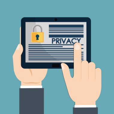 Güvenlik sistemi, vektör çizim renkli tasarım