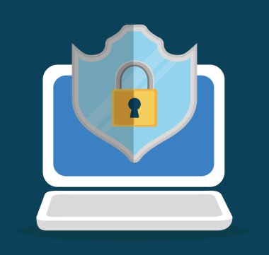 Güvenlik sistemi, vektör çizim renkli tasarım