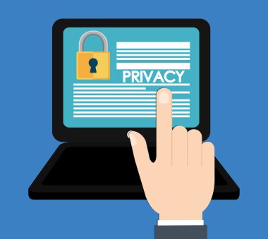 Güvenlik sistemi, vektör çizim renkli tasarım