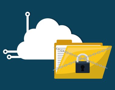 Güvenlik sistemi, vektör çizim renkli tasarım