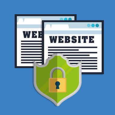 Güvenlik sistemi, vektör çizim renkli tasarım