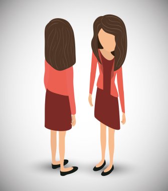 İzometrik insanlar grafik tasarım, vektör çizim