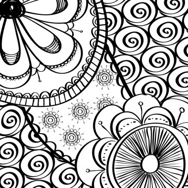 Siyah ve beyaz tasarım, soyut vektör çizmek