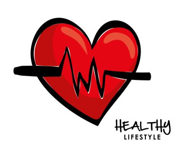 Sağlıklı yaşam tarzı tasarım, vektör çizim