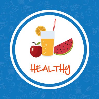 Sağlıklı yaşam tarzı tasarım, vektör çizim