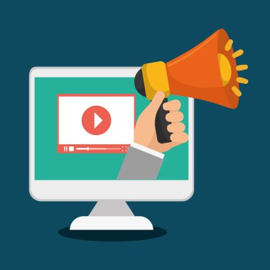 Video grafik tasarım, illüstrasyon vektör pazarlama