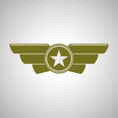 Askeri simgesi tasarım, vektör çizim