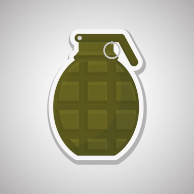 Askeri el bombası tasarım, vektör çizim