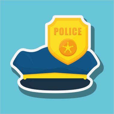 Polis simgesi tasarım, vektör çizim