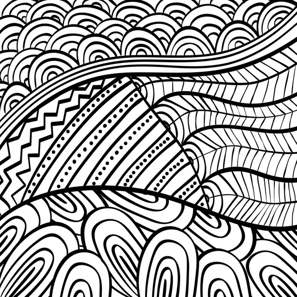 Diseño de dibujo en blanco y negro, vector abstracto — Vector de stock