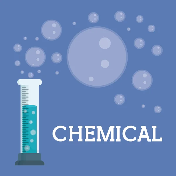 Kimyasal laboratuvar, vektör çizim grafik tasarım — Stok Vektör