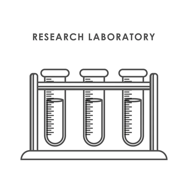 Grafikai tervezés, kémiai laboratórium, vektoros illusztráció — Stock Vector