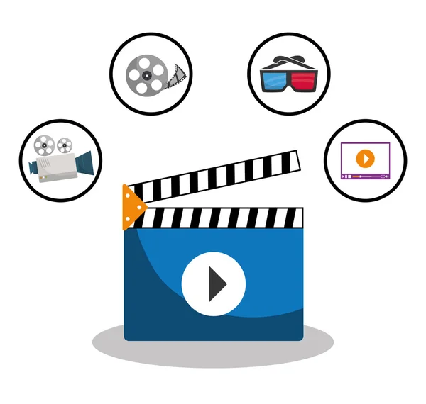 Video Marketing diseño gráfico, ilustración vectorial — Vector de stock