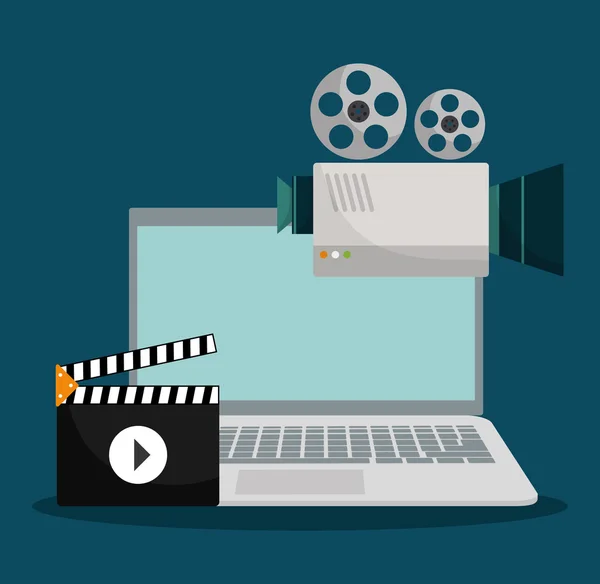 Video Marketing grafisch ontwerp, vectorillustratie — Stockvector