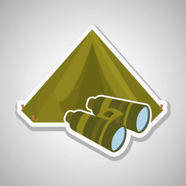 Diseño de binoculares militares, ilustración vectorial — Vector de stock