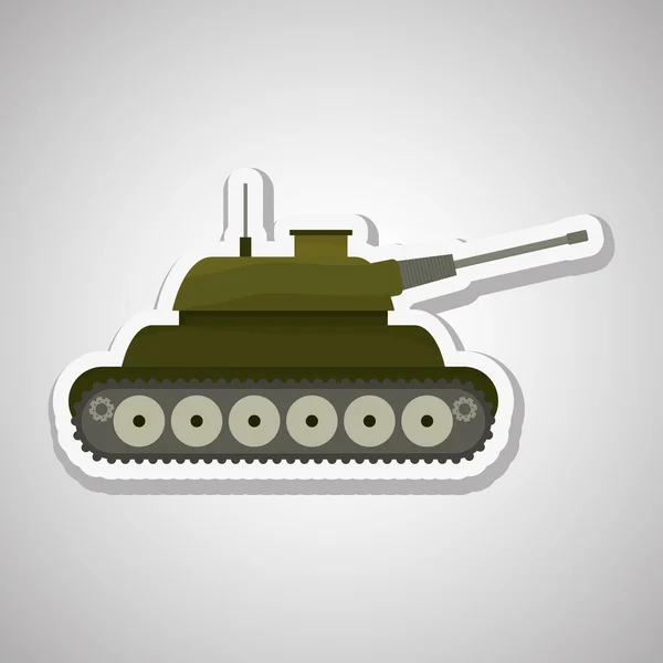 Desenho de tanque militar, ilustração vetorial — Vetor de Stock