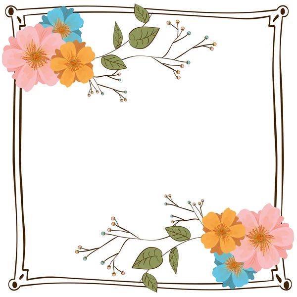 Diseño gráfico ornamento floral, ilustración vectorial — Vector de stock