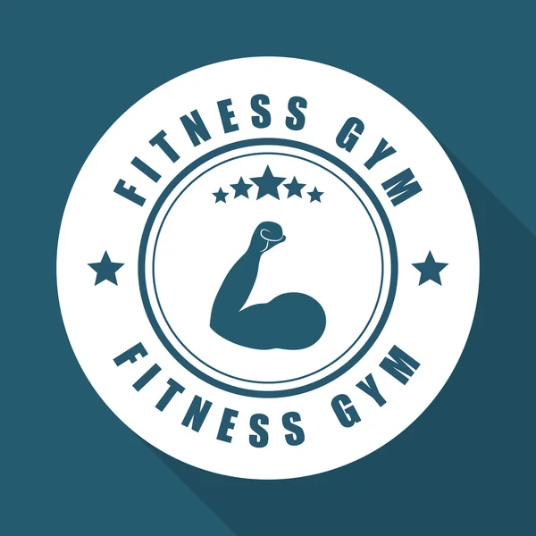 Fitness e ginásio design, ilustração vetorial — Vetor de Stock