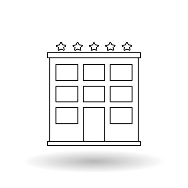 Otel vektör çizim vektör simgesi