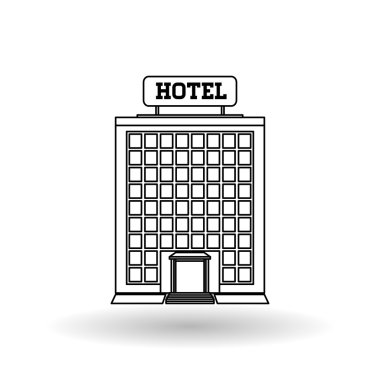 Otel vektör çizim vektör simgesi