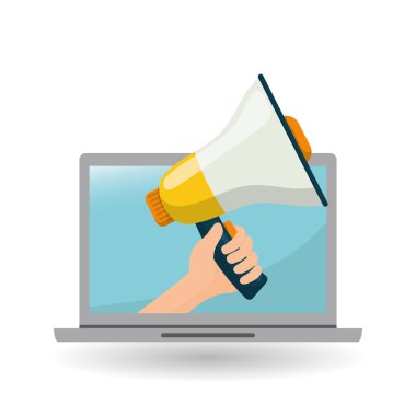 Megafon vektör çizim vektör simgesi