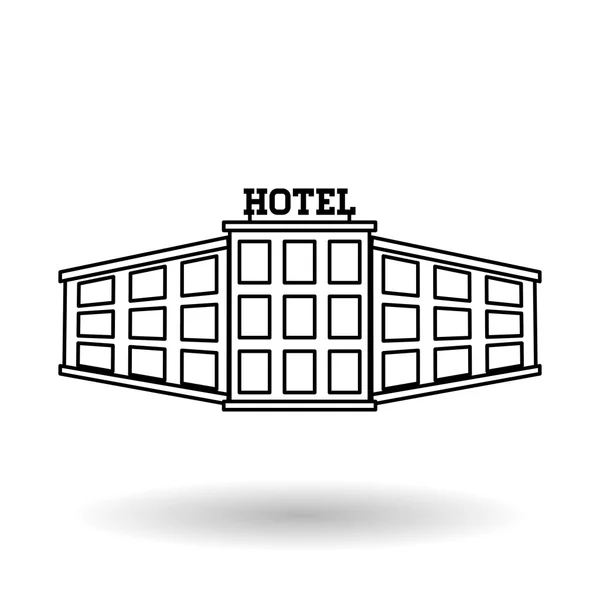 Hotel vektoros illusztráció vektor ikon — Stock Vector