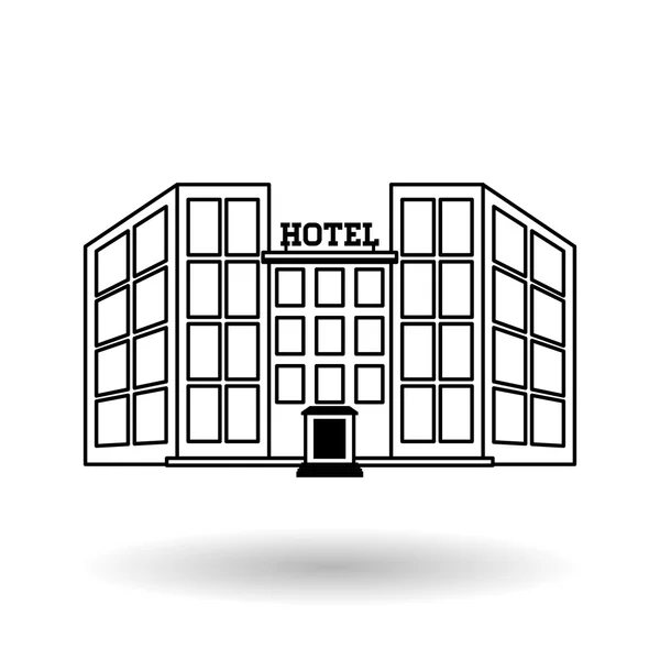 Векторная иллюстрация гостиницы, векторная иконка — стоковый вектор