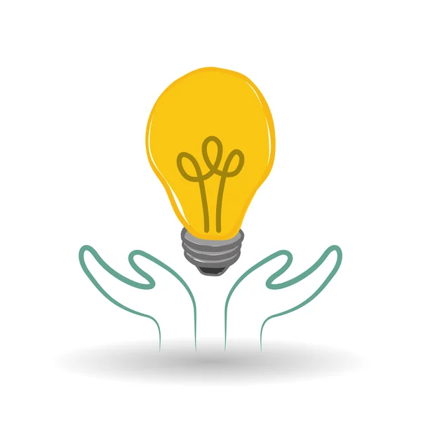 Vector illustration of Think green , editable icon — Stock Vector