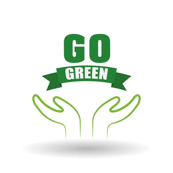 Ilustración vectorial de Think green, icono editable — Vector de stock