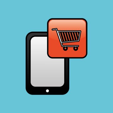 Akıllı telefon simgesi tasarım, vektör çizim