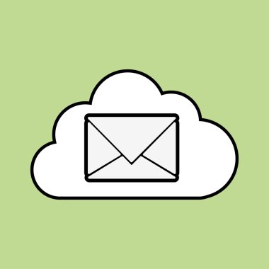 zarf simgesi tasarım, vektör çizim