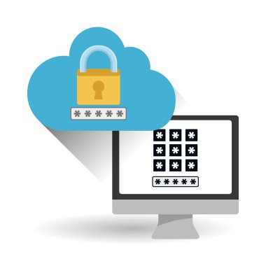 Güvenlik sistemi vektör tasarımı