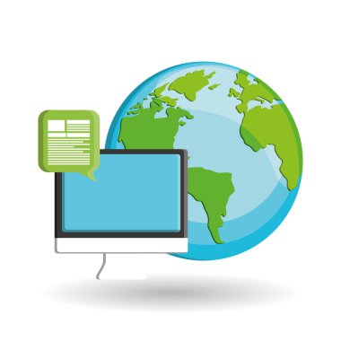 Güvenlik sistemi simgesinin üzerine beyaz arka plan, vektör çizim