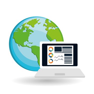 Güvenlik sistemi simgesinin üzerine beyaz arka plan, vektör çizim