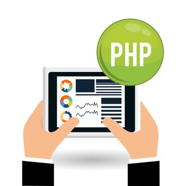 Beyaz arka plan, vektör çizim duyarlı web tasarım