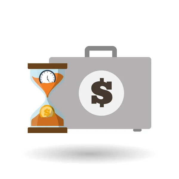 Icono de dinero sobre fondo blanco, ilustración vectorial — Vector de stock