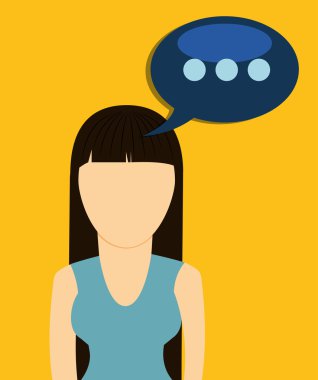 Sohbet tasarım, düzenlenebilir vektör grafiği