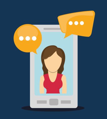 Sohbet tasarım, düzenlenebilir vektör grafiği