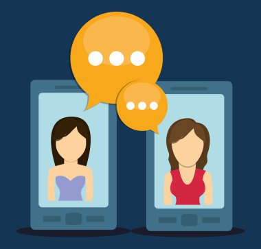 Sohbet tasarım, düzenlenebilir vektör grafiği