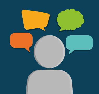 Sohbet tasarım, düzenlenebilir vektör grafiği