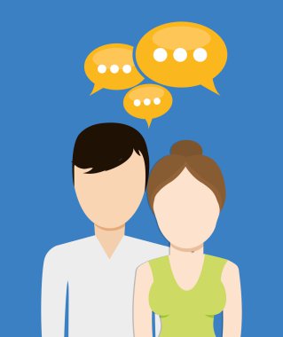 Sohbet tasarım, düzenlenebilir vektör grafiği